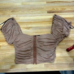 Brown crop top